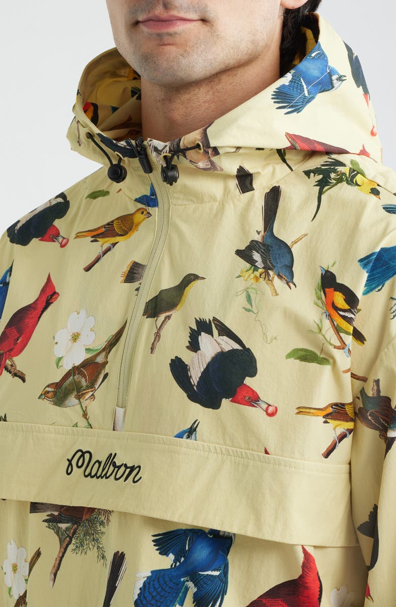 MALBON Birds of Georgia Print Ridge Quarter Zip Anorak Jacket, Alternate, color, 
