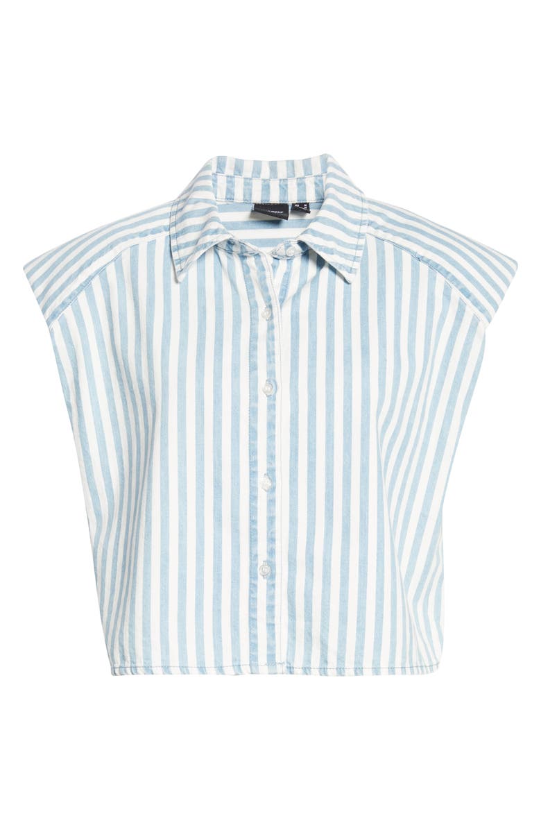 VERO MODA Lines Stripe Cotton Shirt, Alternate, color,
