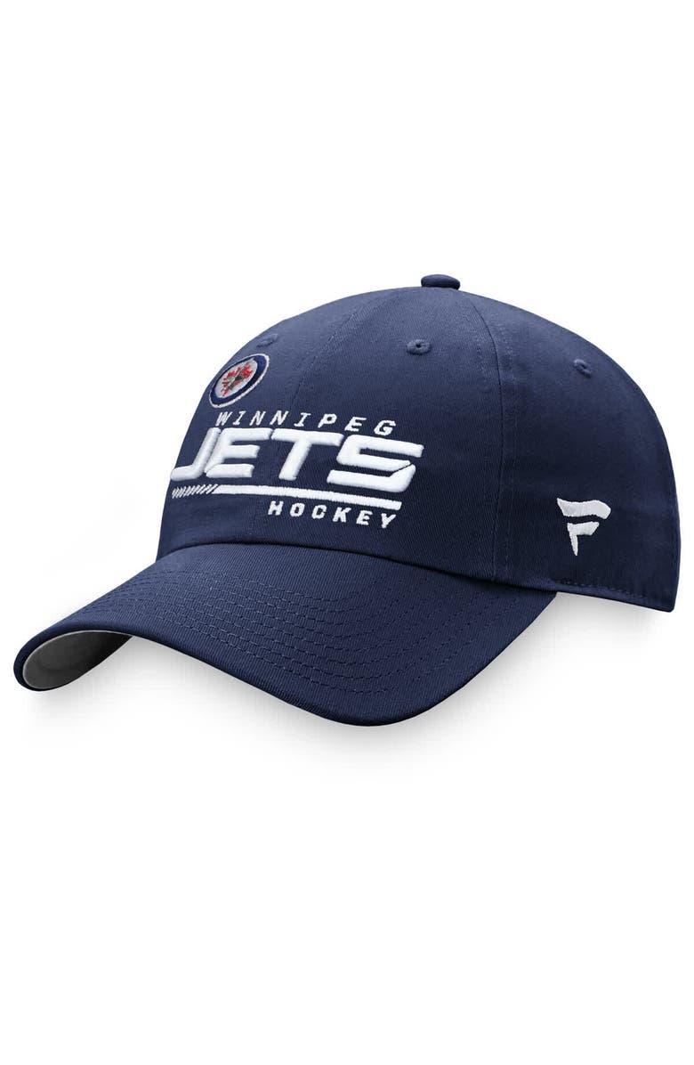FANATICS Women's Fanatics Navy Winnipeg Jets Authentic Pro Locker Room Adjustable - Hat, Main, color,