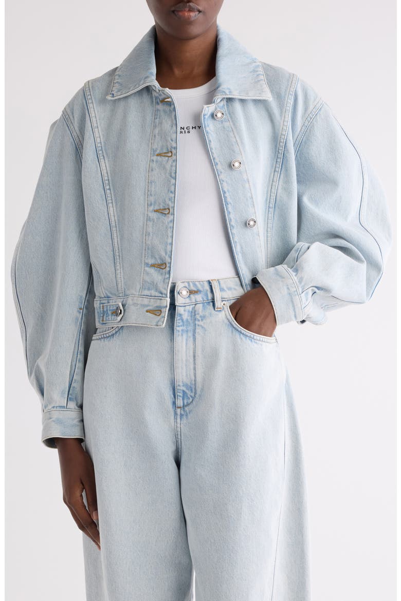 Cocoon Reversed Denim Jacket, Main, color, LIGHT BLUE