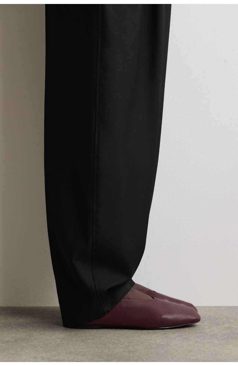 COS Minimal Leather Ballet Flats, Alternate, color, Red