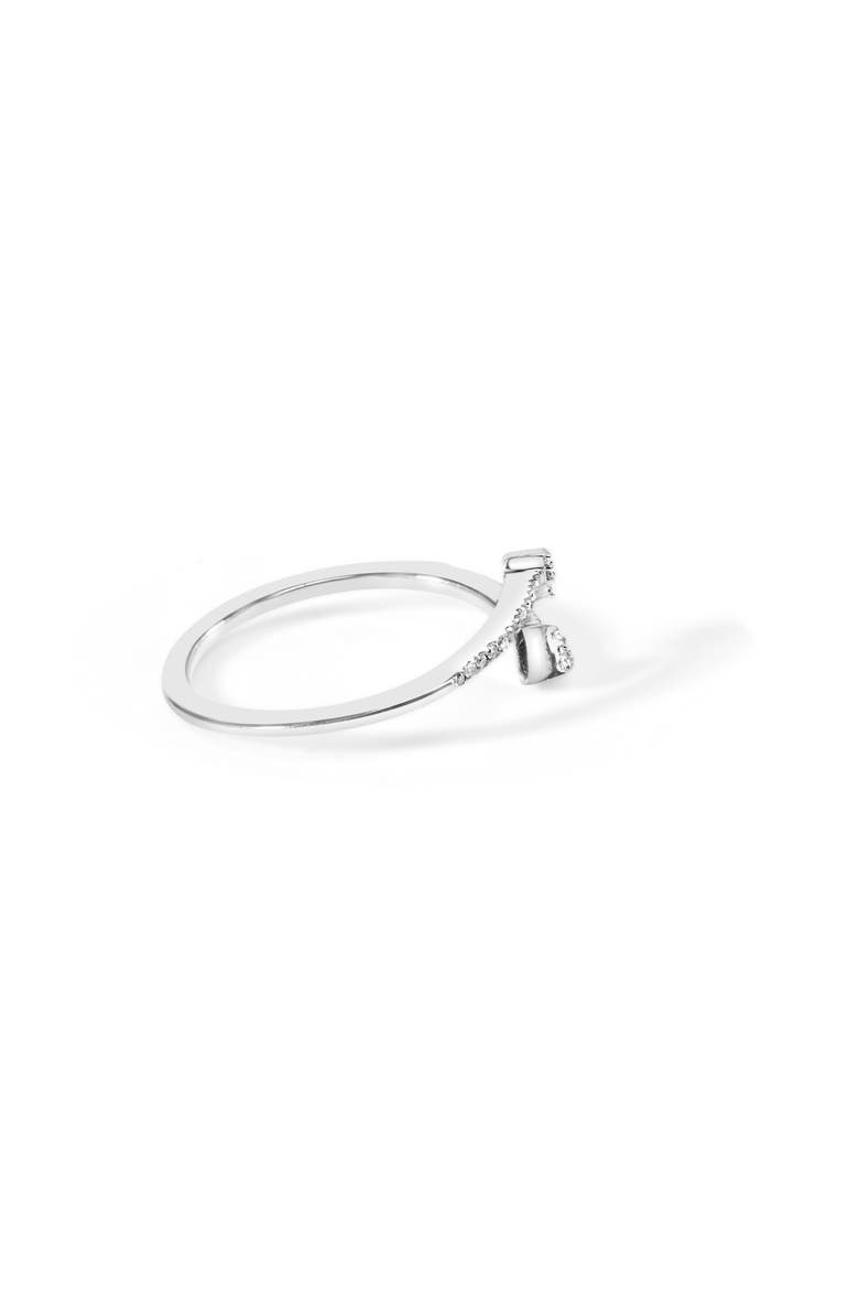 Silver 1/5 Cttw Diamond Double Arrowhead Open Ring, Alternate, color, Silver