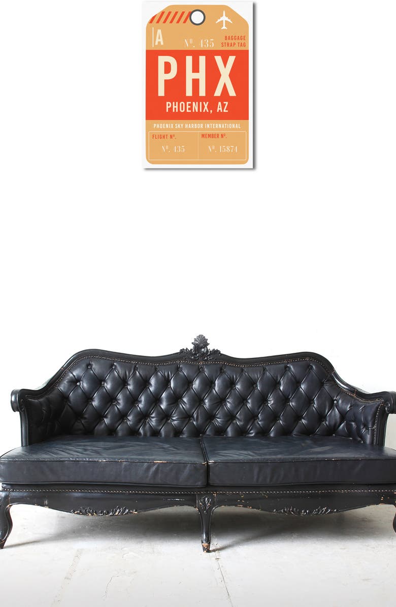 Oliver Gal Phoenix Luggage Tag Wall Art, Alternate, color, 