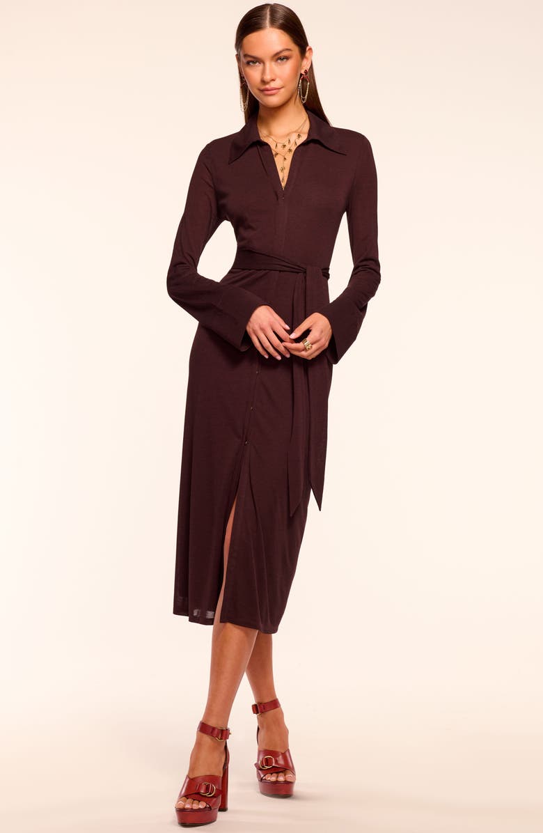 Ramy Brook Lydia Long Sleeve Tie Belt Shirtdress, Alternate, color,