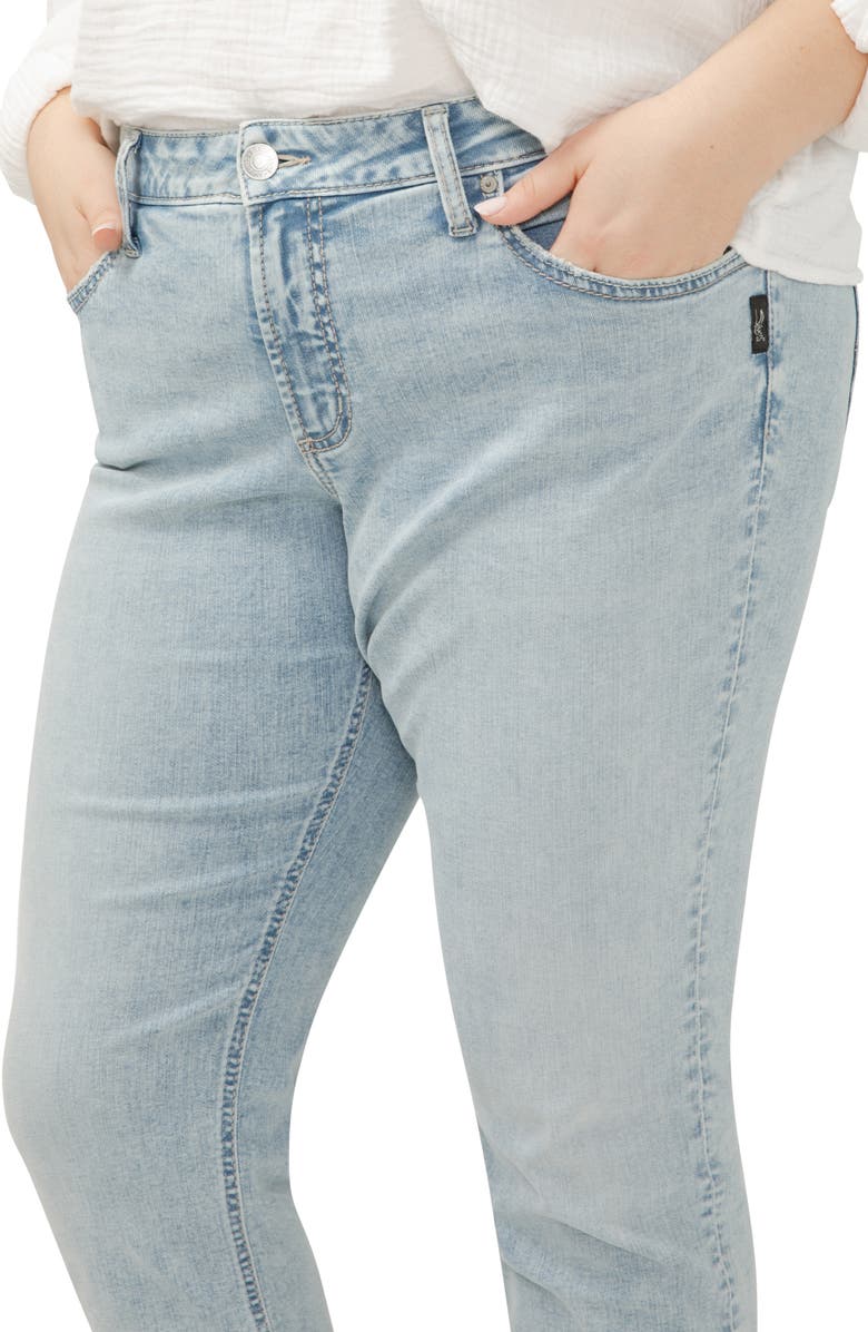 Silver Jeans Co. Girlfriend Jeans, Alternate, color, Indigo
