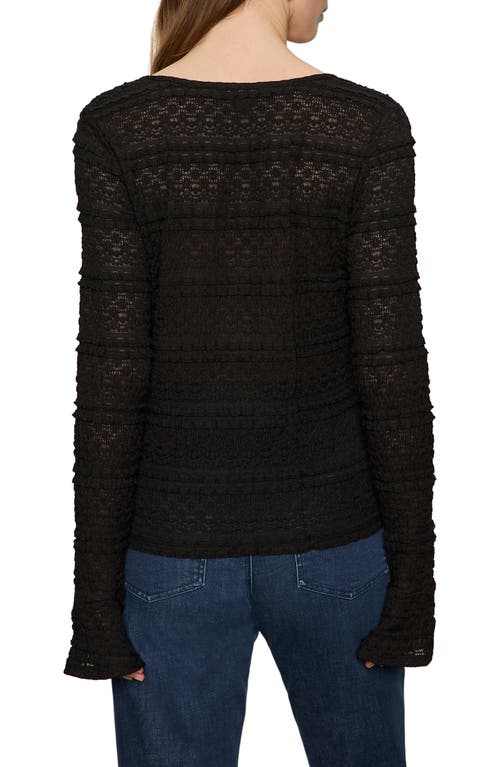 Sanctuary Lovely Lace Henley In Black