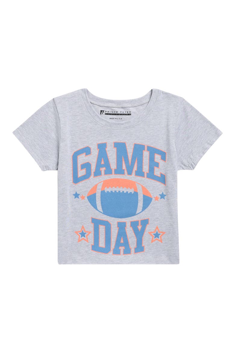 Kids' Game Day Football Cotton Oversize Graphic T-Shirt, Main, color, HEATHER GREY