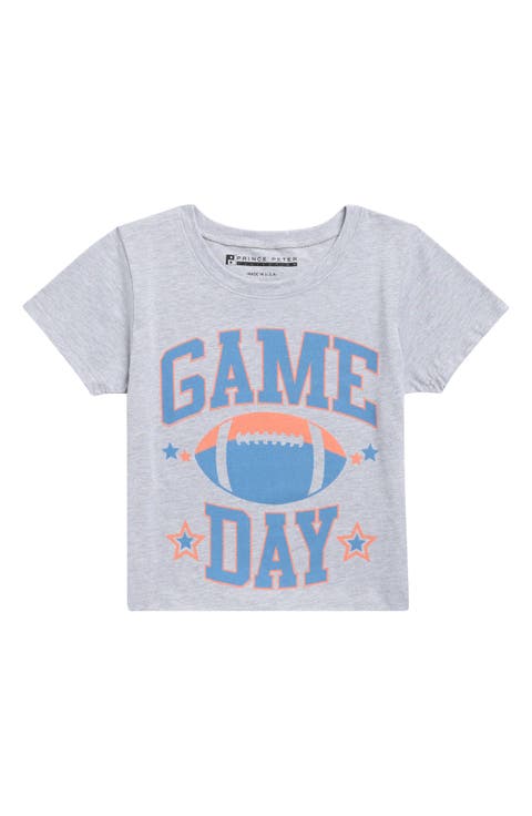 Kids' Game Day Football Cotton Oversize Graphic T-Shirt