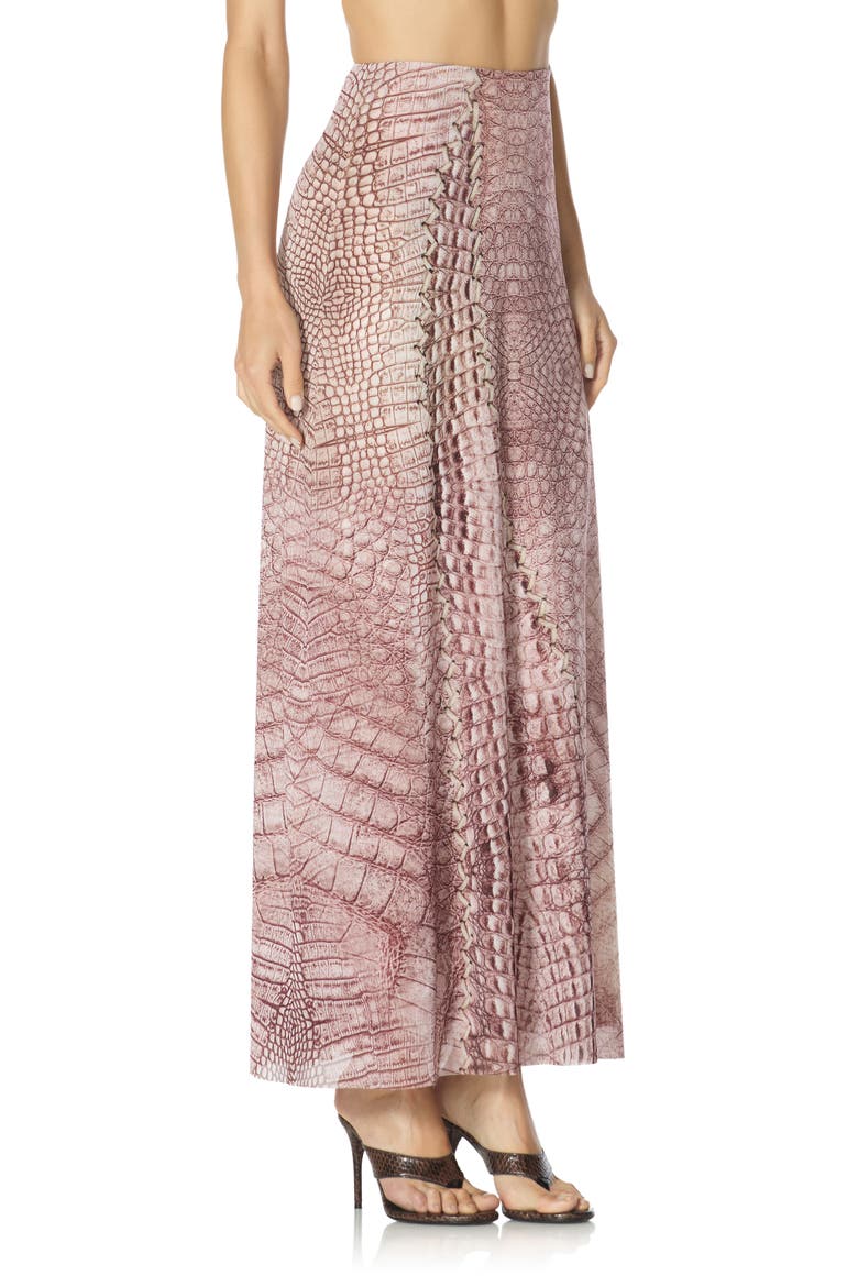 Sera Ankle Length Skirt, Alternate, color, CAPPUCINO CROC