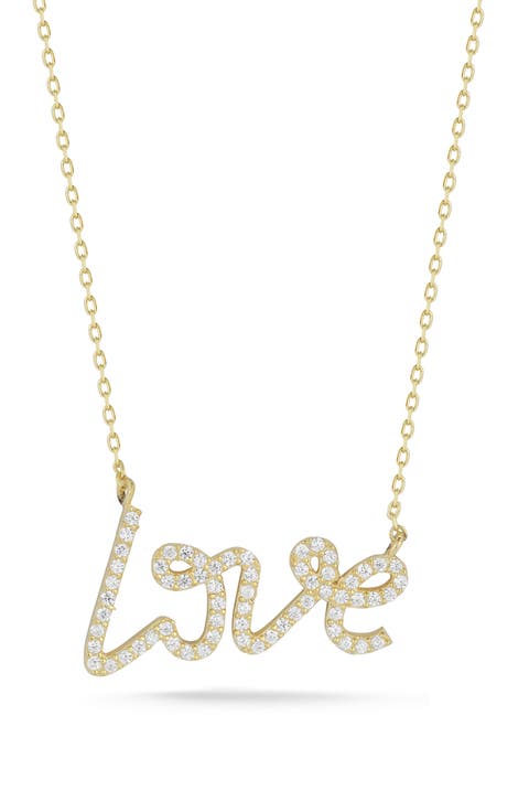 Love Sterling Silver Pendant Necklace