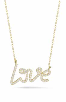 GLAZE JEWELRY Love Sterling Silver Pendant Necklace