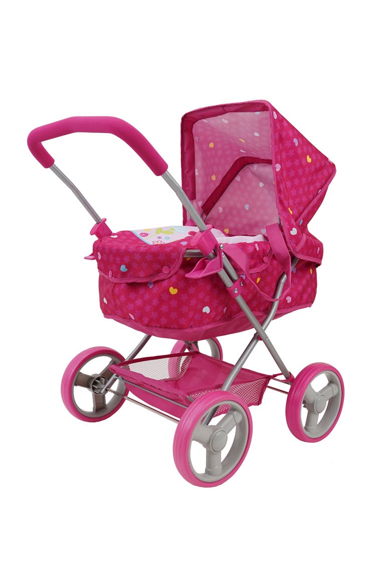 Garden Doll Pram Large Canopy, Alternate, color, Pink