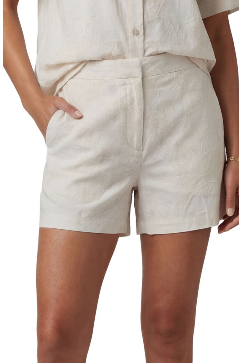 Paisley Explosion Womens Tailored Short, Alternate, color, Paisley Explosion Ivory