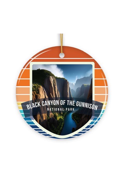 Black Canyon Of The Gunnison Retro Style Ornament
