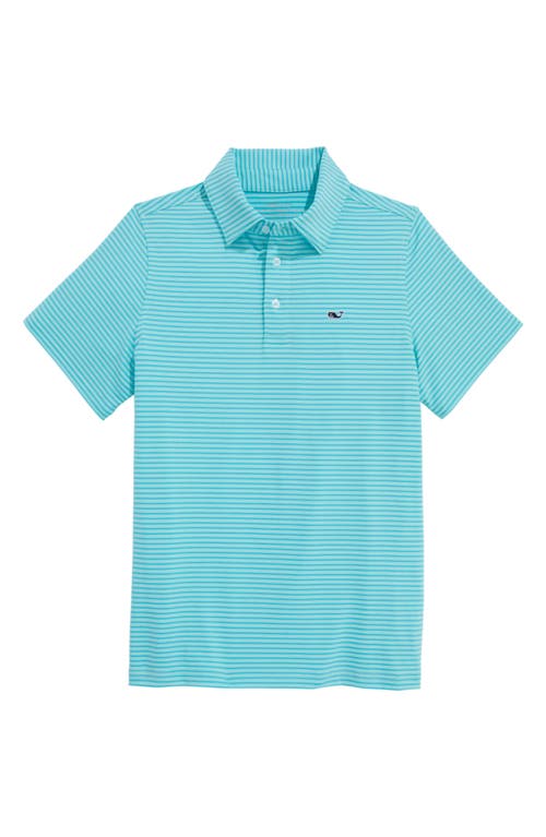 Vineyard Vines Kids' Bradley Stripe Sankaty Performance Polo