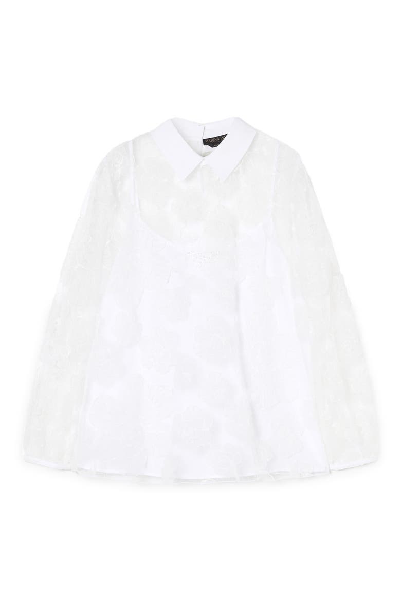 Godezia Embroidered Lace Shirt, Alternate, color, OPTICAL WHITE
