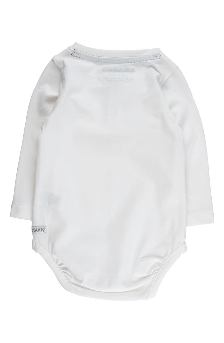 RuggedButts Cotton Henley Bodysuit, Alternate, color, White