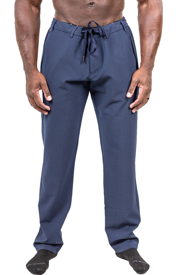 Marthyr Tapered Leg Drawstring Pants, Main, color, BLUE
