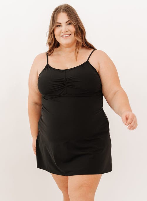 Lime Ricki Swimwear Swim Dress In Black
