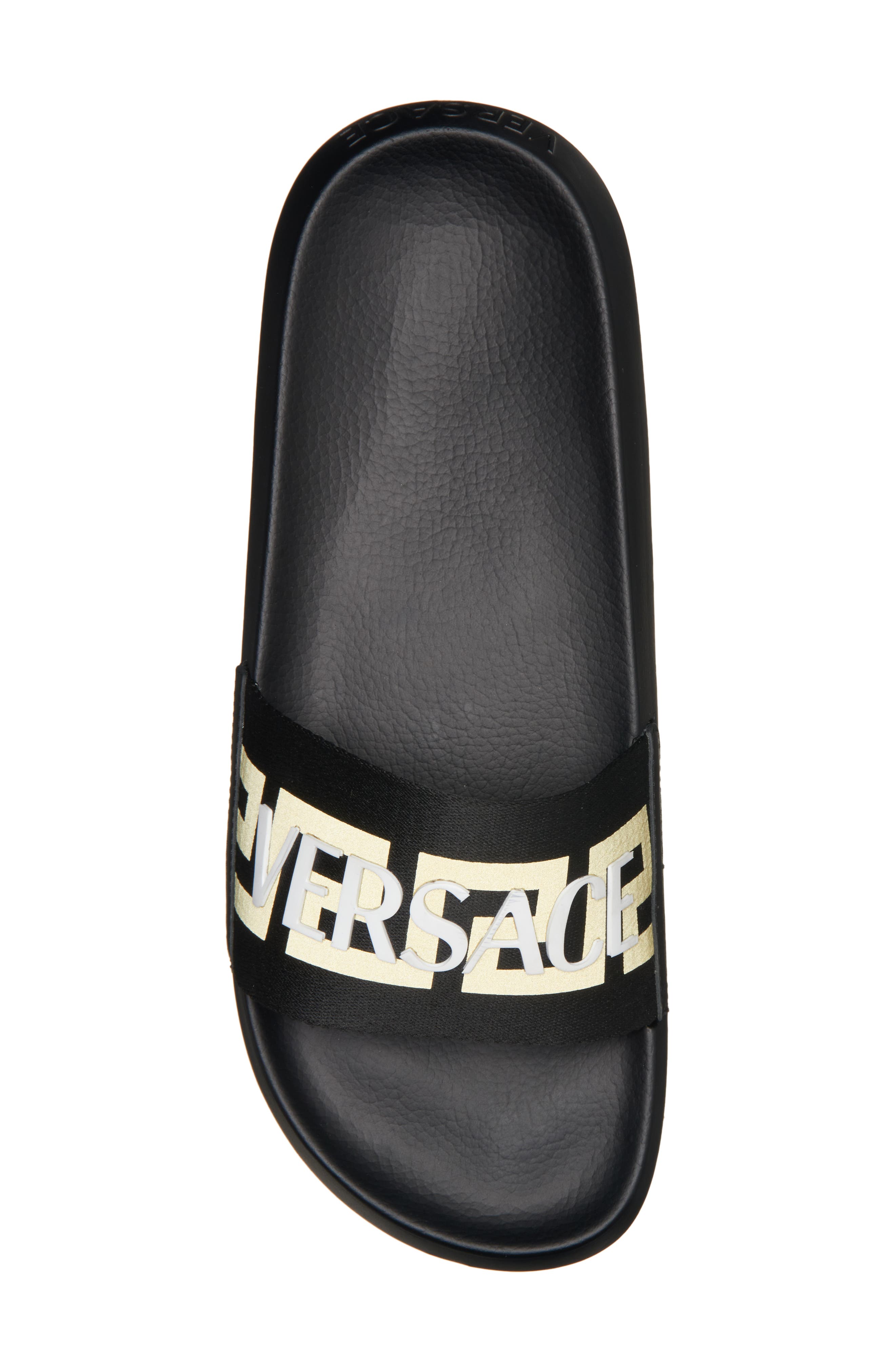 Versace La Greca Logo Pool Slide Sandal, Alternate, color, 