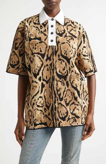 Cloud Leopard Polo Sweater