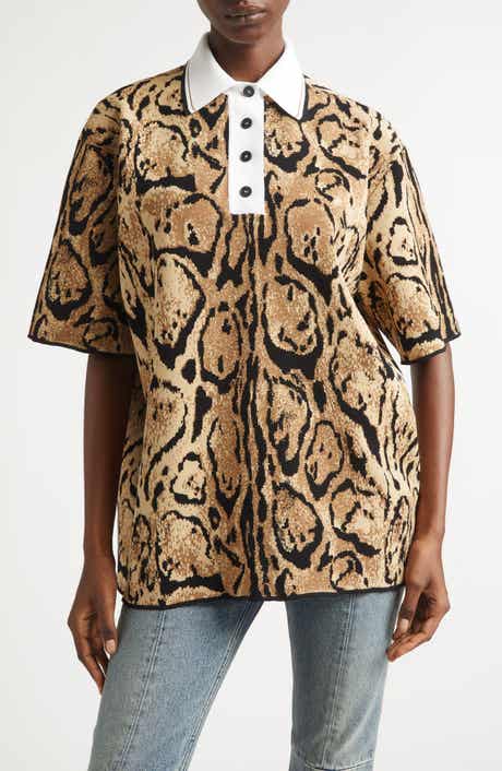 Cloud Leopard Polo Sweater