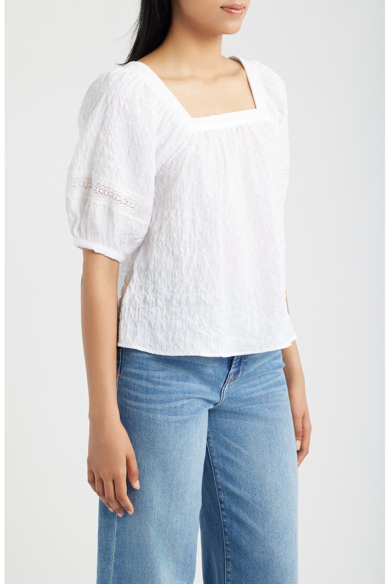 Lace Trim Top, Alternate, color, WHITE