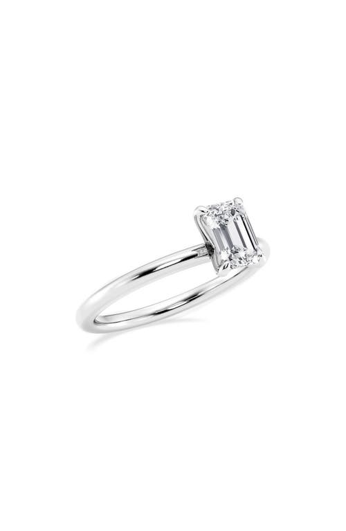 Badgley Mischka Collection Emerald Cut Lab Created Diamond Engagement Ring In White