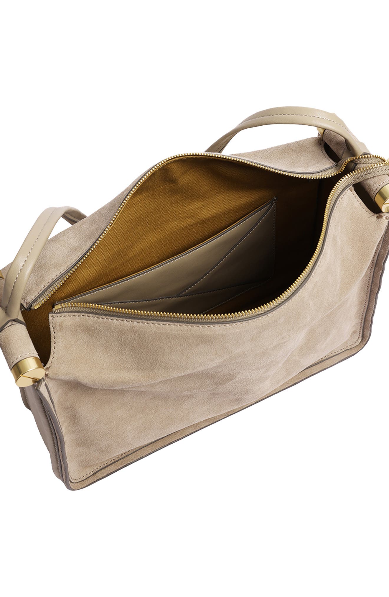 Highline Large Leather Shoulder Bag, Alternate, color, TAUPE