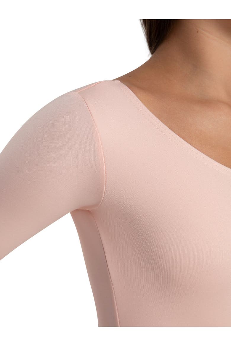 Team Basics Long Sleeve Leotard, Alternate, color, bright pink