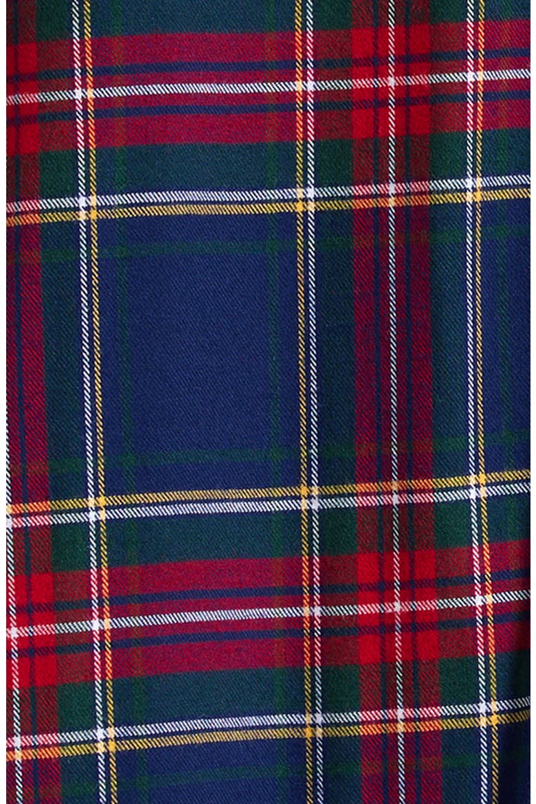 Cambridge Plaid Flannel Romper, Alternate, color, NAVY