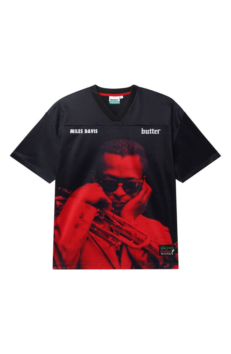 Butter Goods 'Round about Midnight Graphic Mesh Jersey, Main, color, 