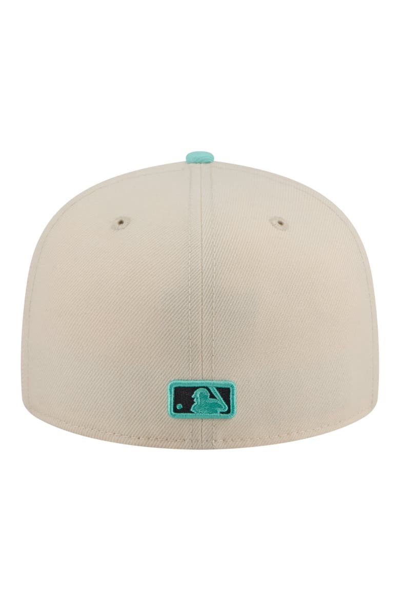 Men's New Era Light Beige/Turquoise Baltimore Orioles Two-Tone Color Pack 59FIFTY Fitted Hat, Alternate, color, Light Beige