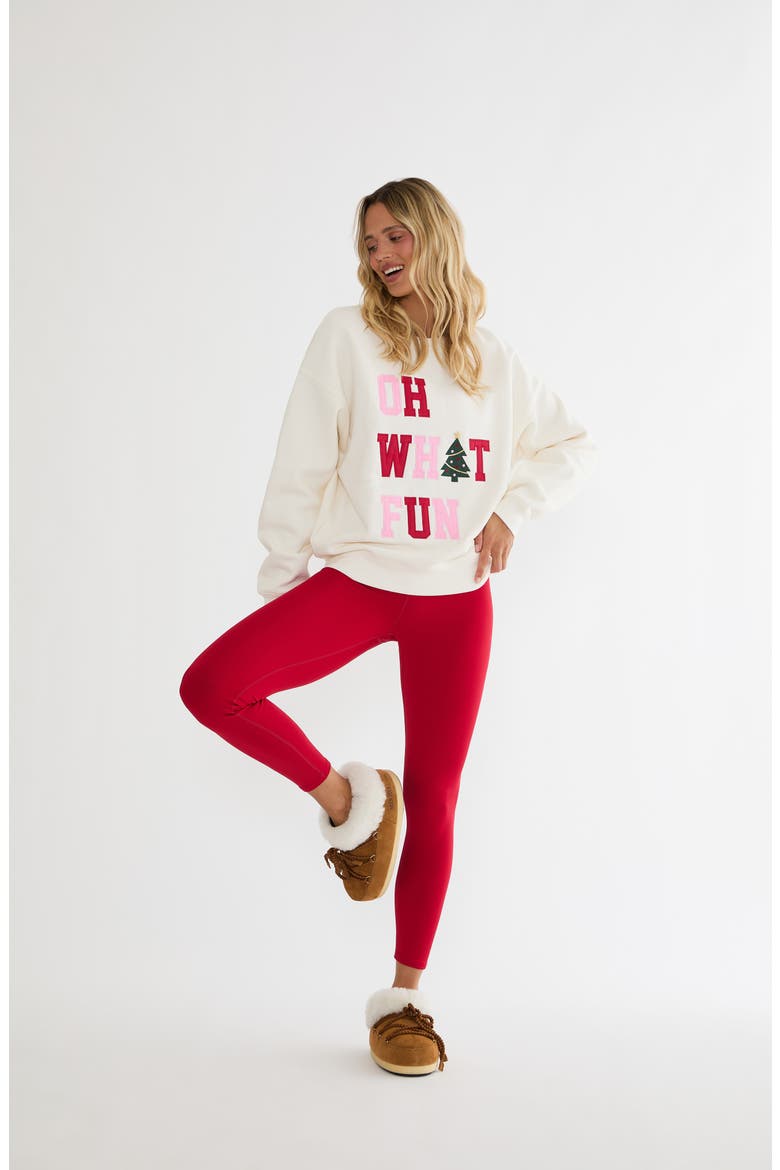 Devyn Oversized Graphic Sweatshirt, Alternate, color, FROST