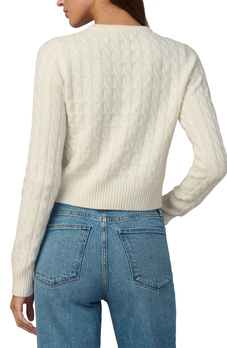 Joe's Jeans Dani Cable Cashmere Cardigan, Alternate, color, Ecru