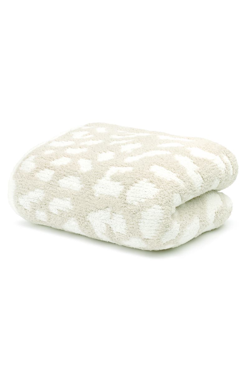 Kashwére Throw - Leopard - Chenilla Cloud, Main, color, Creme / Linen