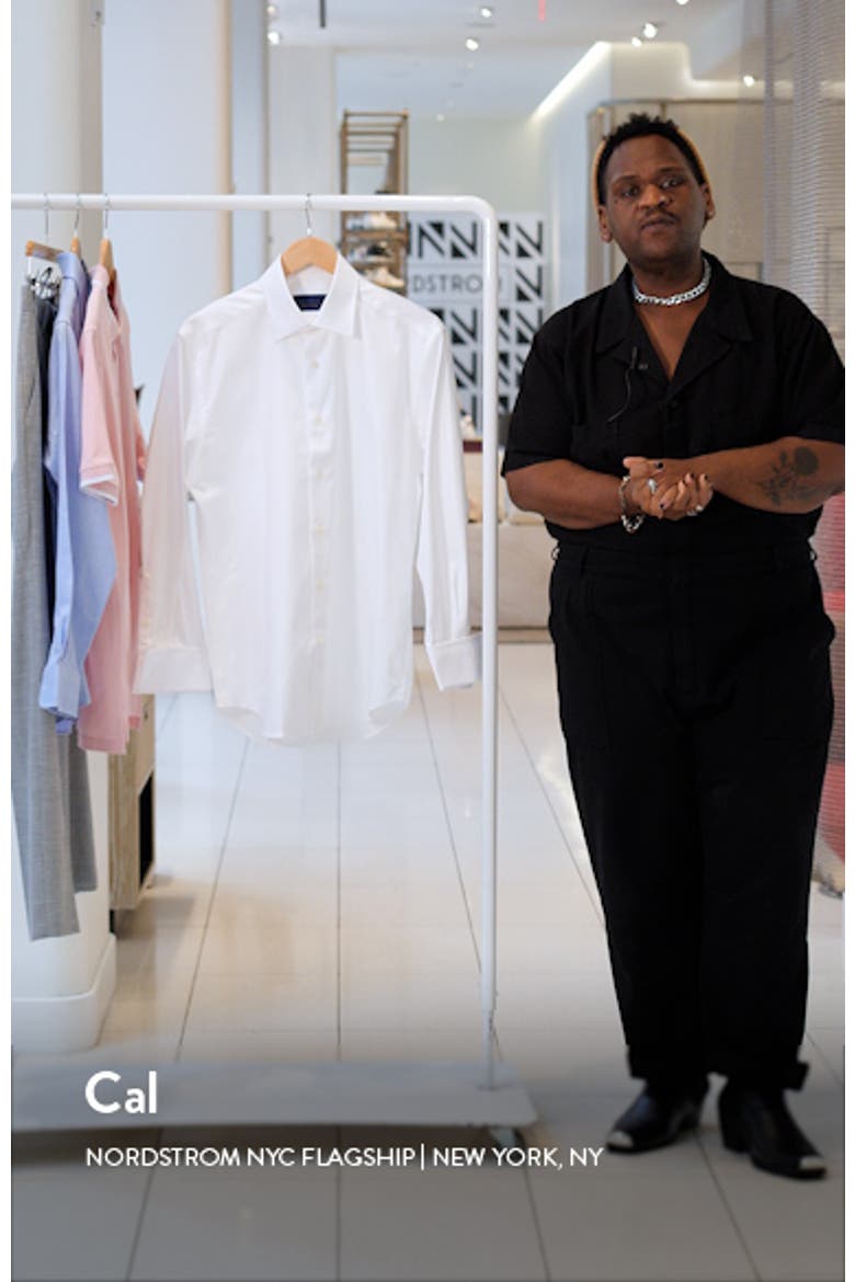 Regular Fit Micro Bird's Eye French Cuff Dress Shirt video