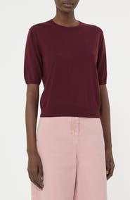 Weekend Max Mara Marea Wool & Cashmere Short Sleeve Sweater