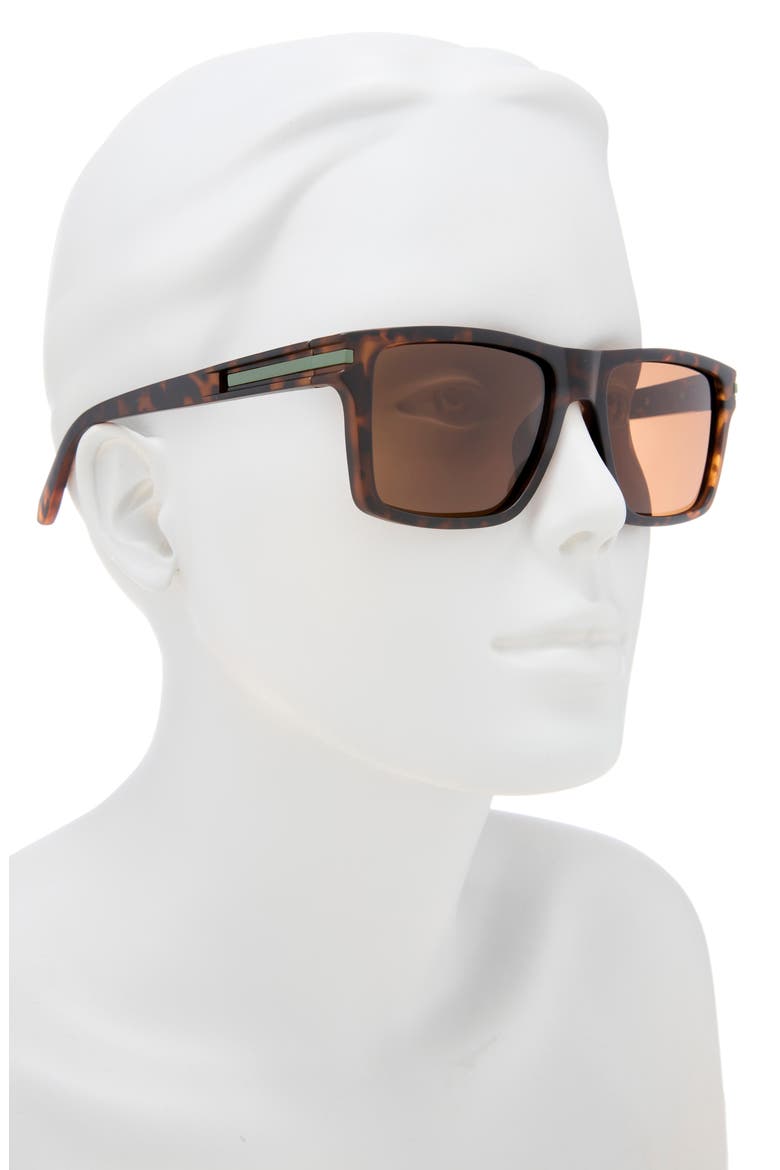 54mm Rectangular Sunglasses, Alternate, color, TORTOISE
