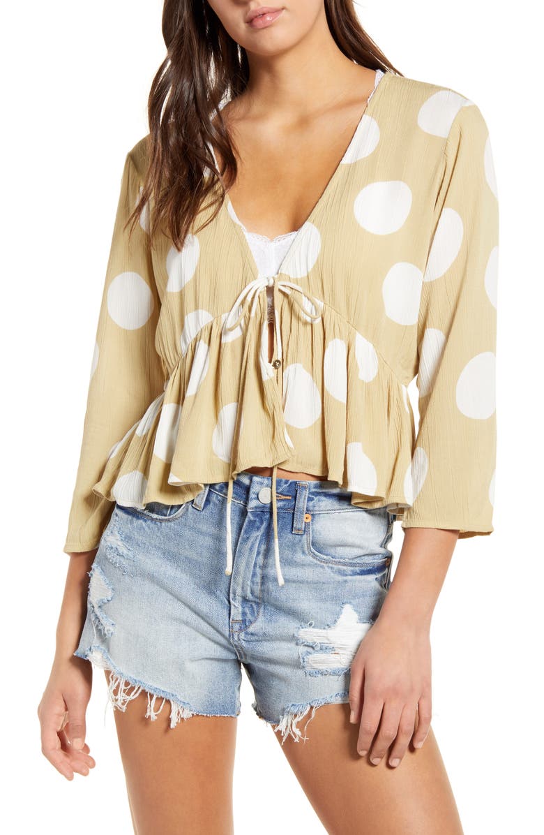 Billabong Take Me On Tie Front Top, Main, color,