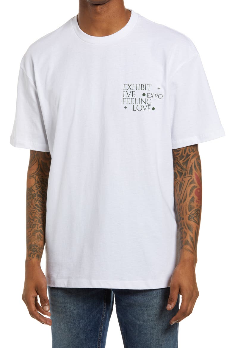 Exhibit Print Men's Graphic Tee, Main, color, WHITE