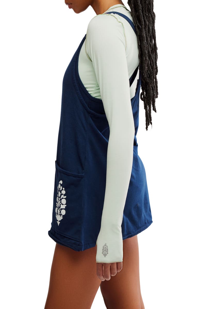 Free People Hot Shot Logo Pocket Stretch Cotton Minidress, Alternate, color,