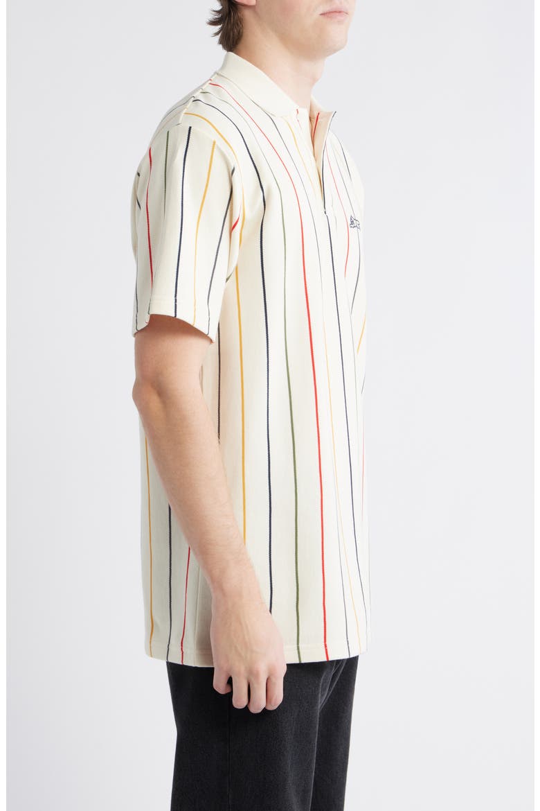 Archer Stripe Cotton Piqué Polo, Alternate, color, ANTIQUE WHITE