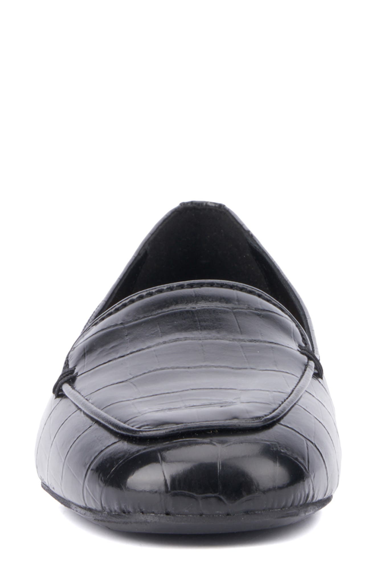 Aquatalia Judie Luxe Croc Embossed Flat, Alternate, color, 