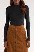PAIGE Henrietta Long Sleeve Rib Top