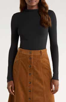 PAIGE Henrietta Long Sleeve Rib Top
