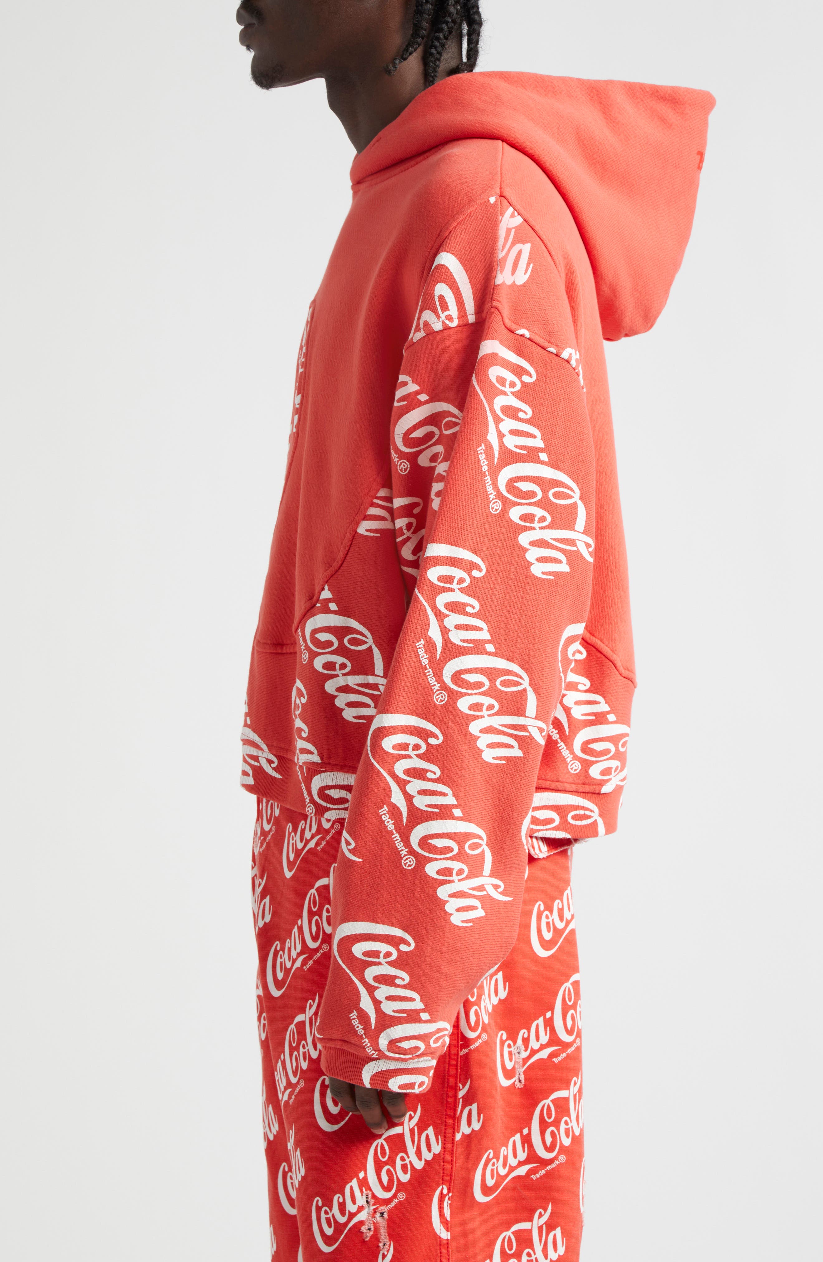 ERL Coca-Cola Swirl Cotton Hoodie (Men) | Nordstromrack