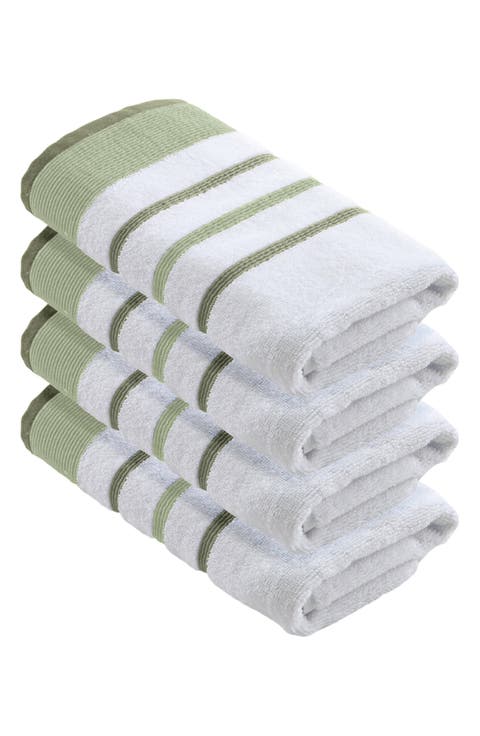 Luxurious Cotton 4-Pack Decorative Hand Towels