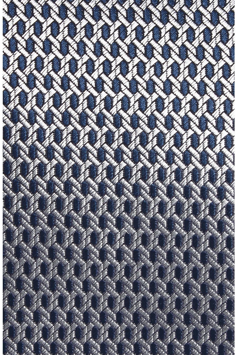 Geometric Jacquard Silk Tie, Alternate, color, NAVY