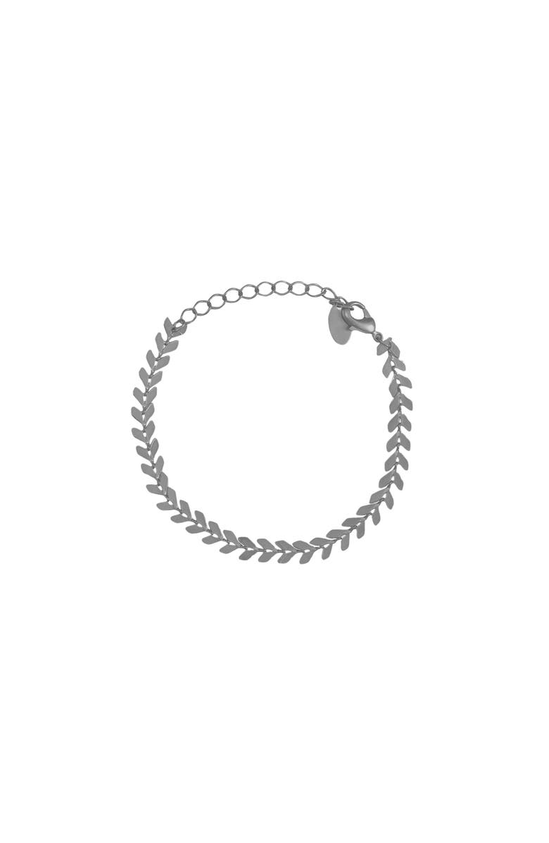 Bearfruit Jewelry Elara Chevron Link Bracelet Dainty Trendy Statement, Alternate, color, Dark Grey